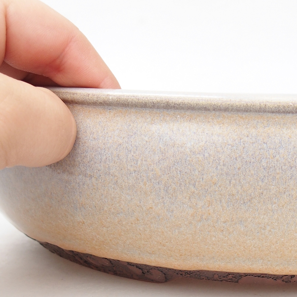 Keramická miska na bonsaje 25,5 x 25,5 x 7 cm, sivá