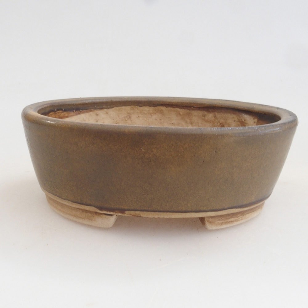 Keramická bonsai miska 9,5 x 8 x 3 cm, farba hnedá