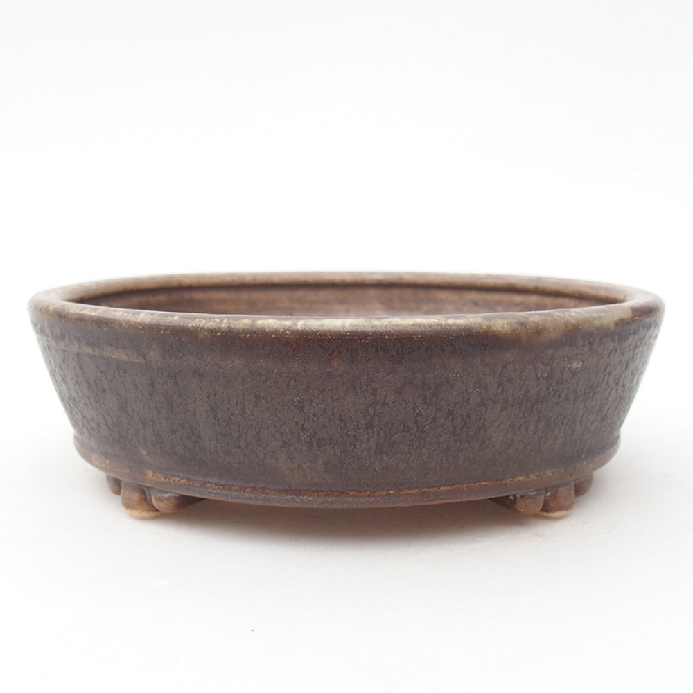 Keramická bonsai miska 13,5 x 13,5 x 4 cm, farba hnedá