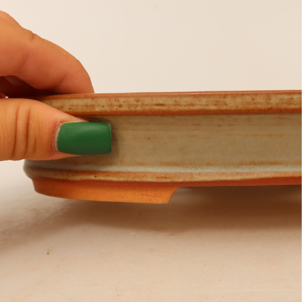 Keramická miska  21 x 14,5 x 3,5 cm, farba béžová