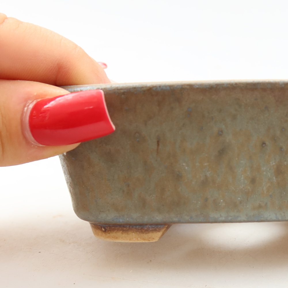 Keramická miska na bonsaje 10 x 8,5 x 4 cm, farba modrá
