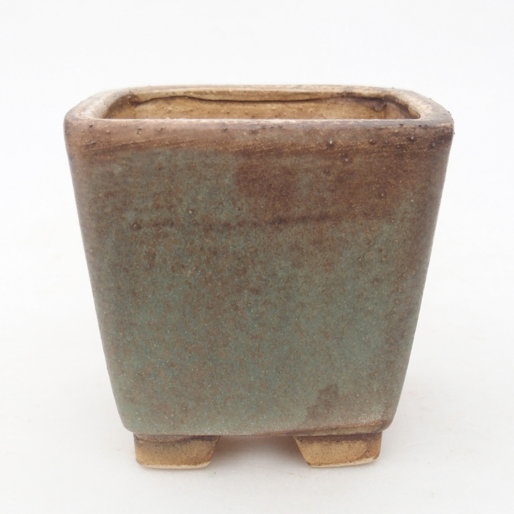 Keramická miska na bonsaje 7,5 x 7,5 x 7,5 cm, zelená