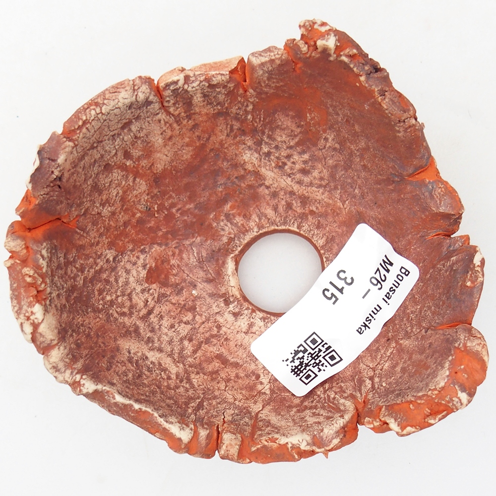 Keramická mušľa 9,5 x 9 x 4 cm, farba oranžová