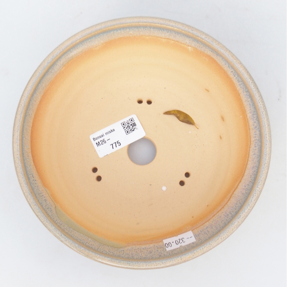 Keramická miska na bonsaje 17 x 17 x 5,5 cm, zeleno-hnedá