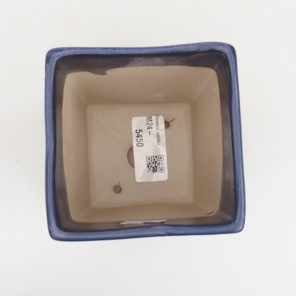 Keramická bonsai miska 9 x 9 x 12,5 cm, farba modra
