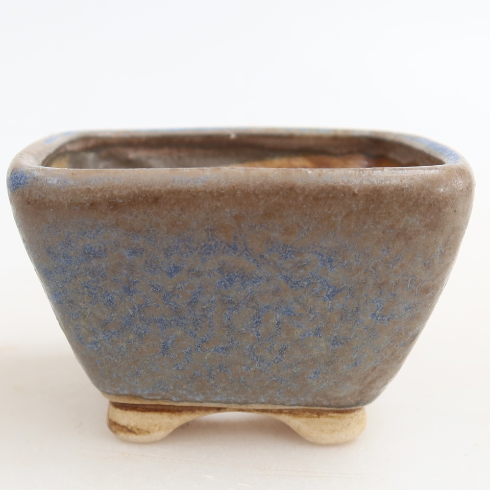 Keramická miska na bonsaje 6 x 6 x 4 cm, farba modrá