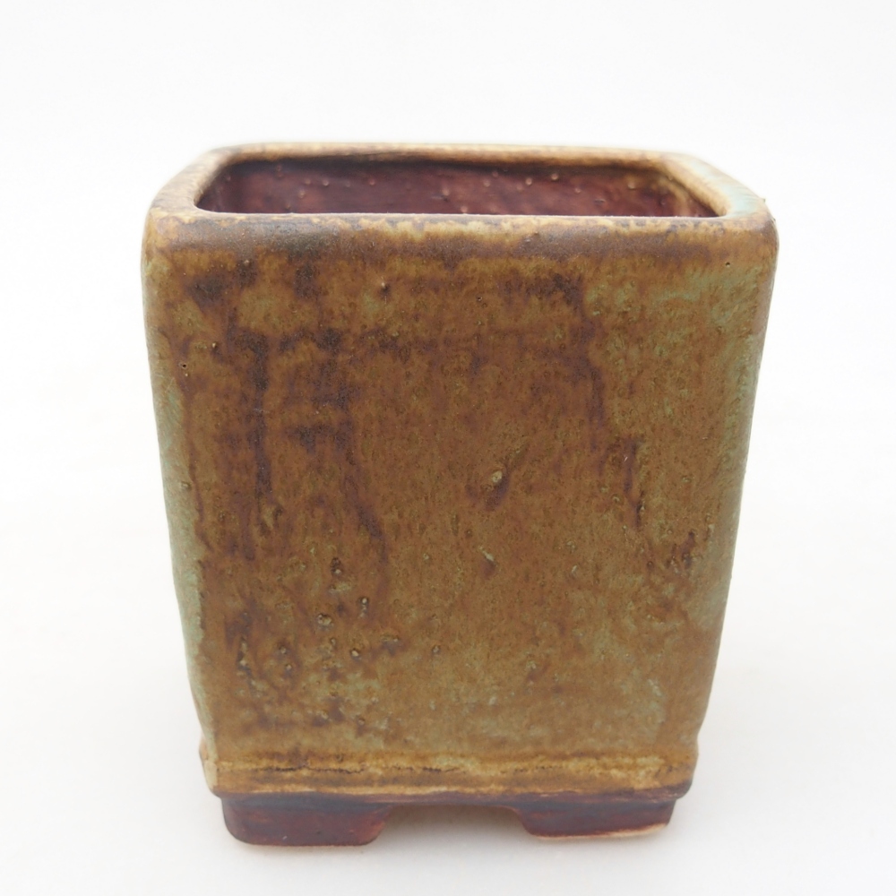 Keramická miska na bonsaje 6,5 x 6,5 x 7 cm, zelená