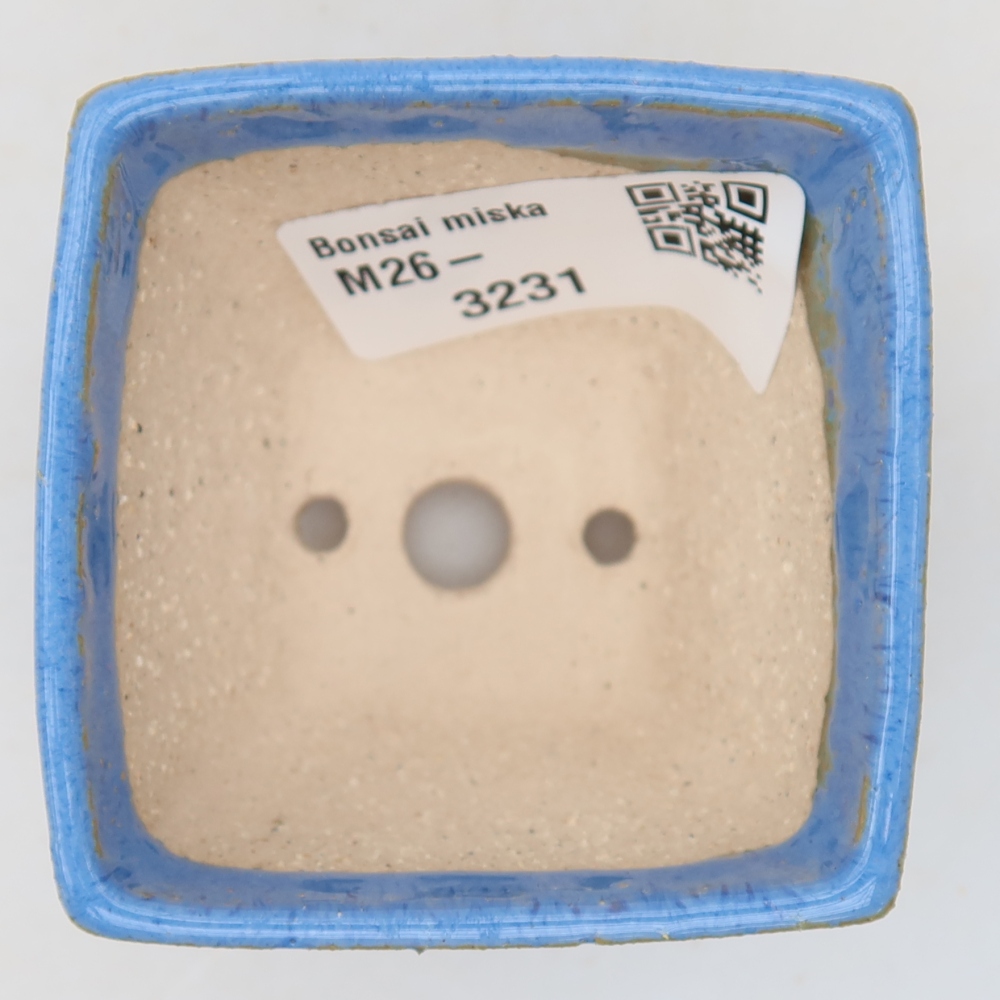 Keramická miska na bonsai 5,5 x 5,5 x 4,5 cm, farba modrá