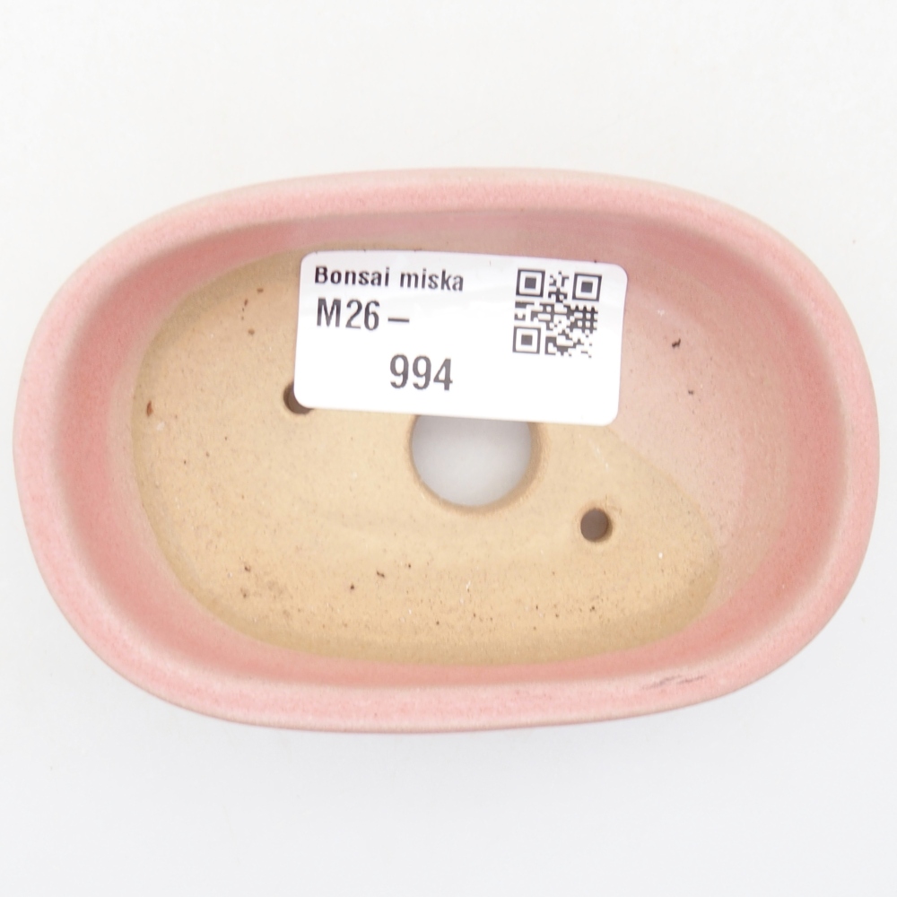 Keramická miska na bonsaje 9 x 6,5 x 2,5 cm, ružová