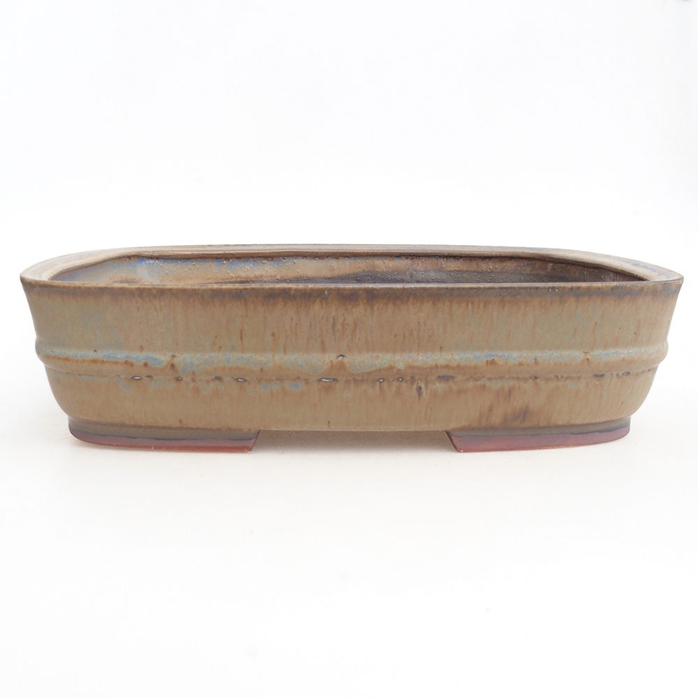 Keramická miska na bonsaje 29,5 x 25 x 7 cm, farba modrá