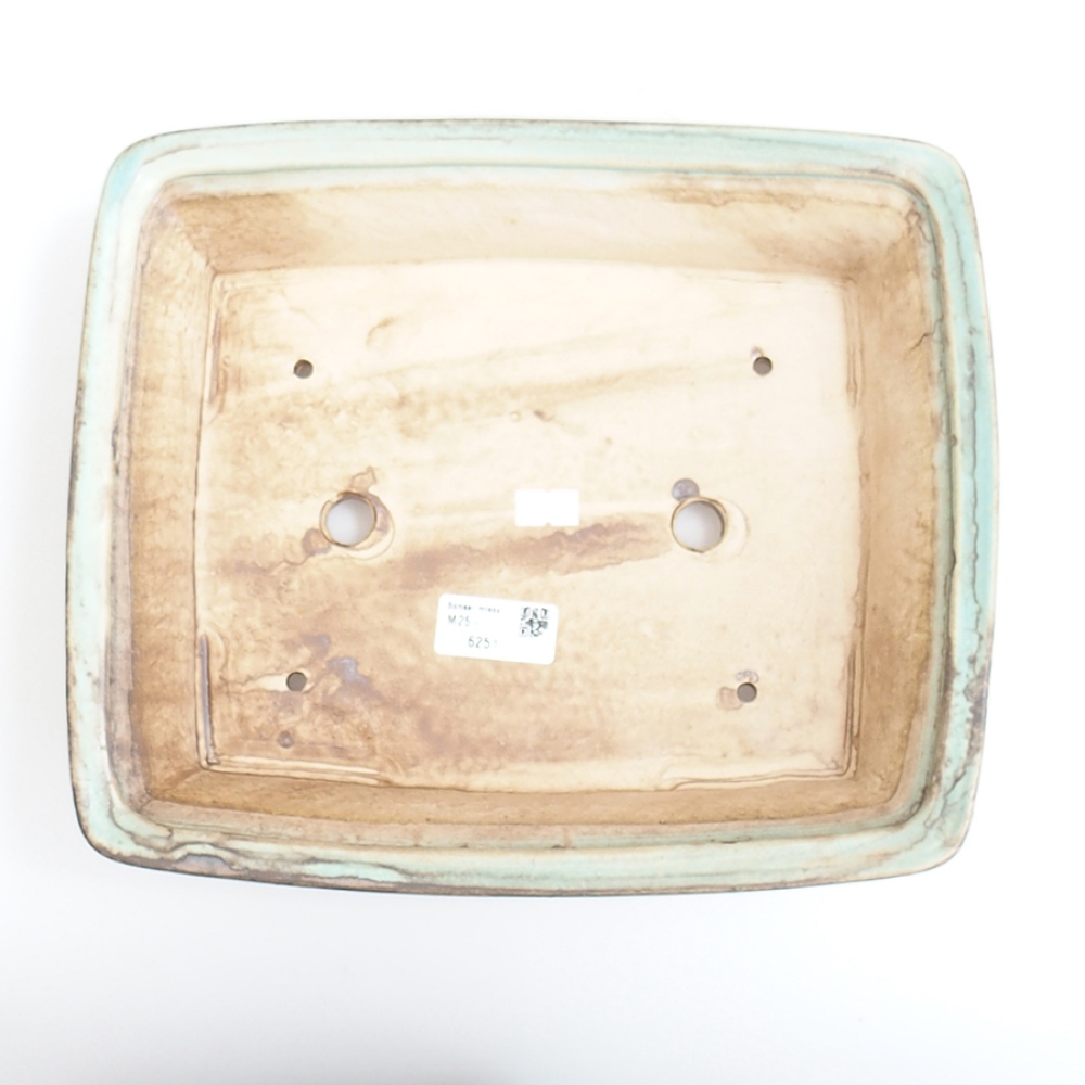 Keramická miska na bonsaje 29,5 x 25 x 7,5 cm, zelená