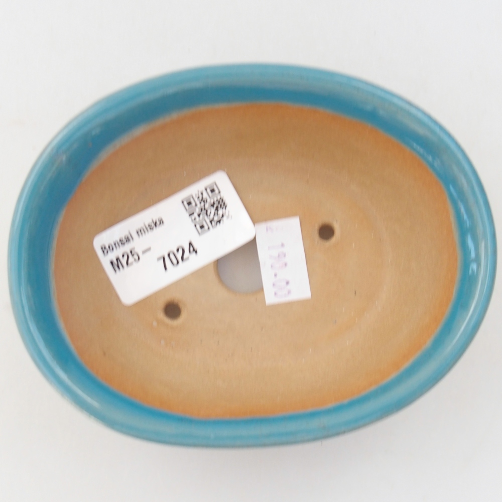 Keramická miska na bonsaje 11 x 9 x 4 cm, farba modrá