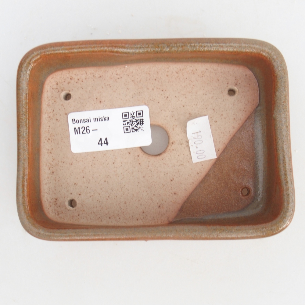 Keramická miska na bonsaje 12,5 x 9,5 x 3,5 cm, hnedá