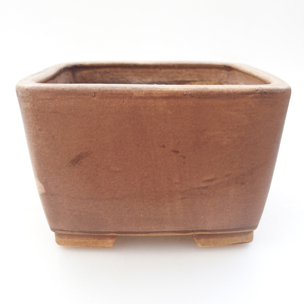 Keramická bonsai miska 13 x 13 x 8 cm, farba ružová