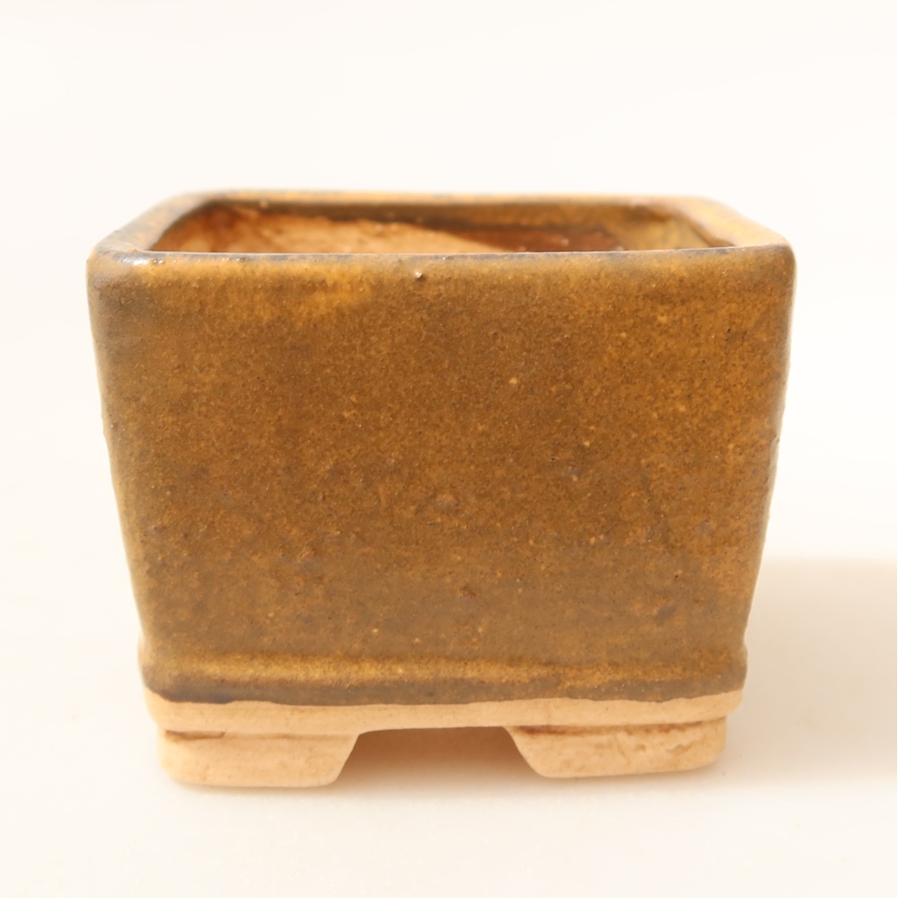 Keramická miska na bonsaje 6 x 6 x 5 cm, farba modrá
