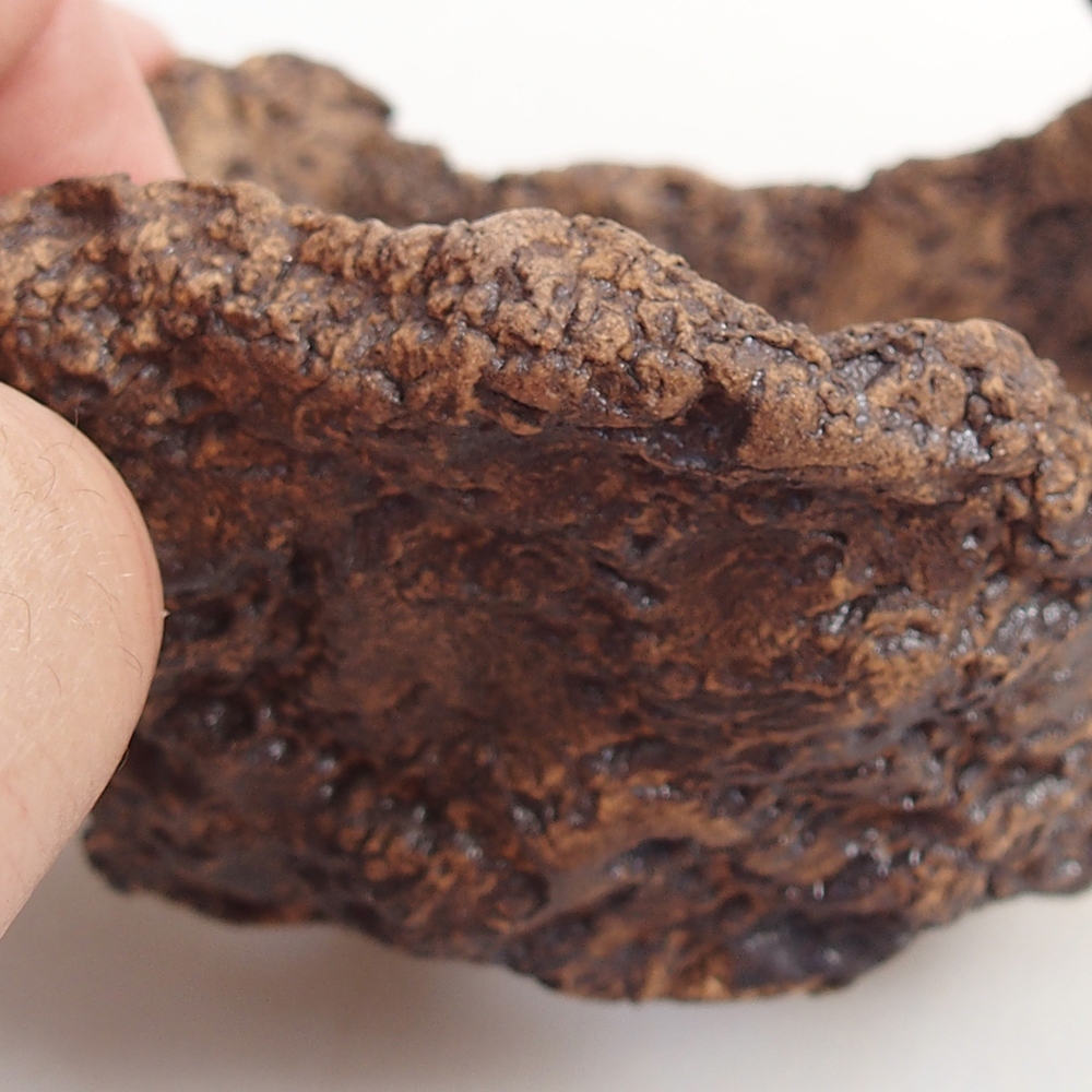 Keramická mušľa 9 x 8 x 7 cm , farba hnedá