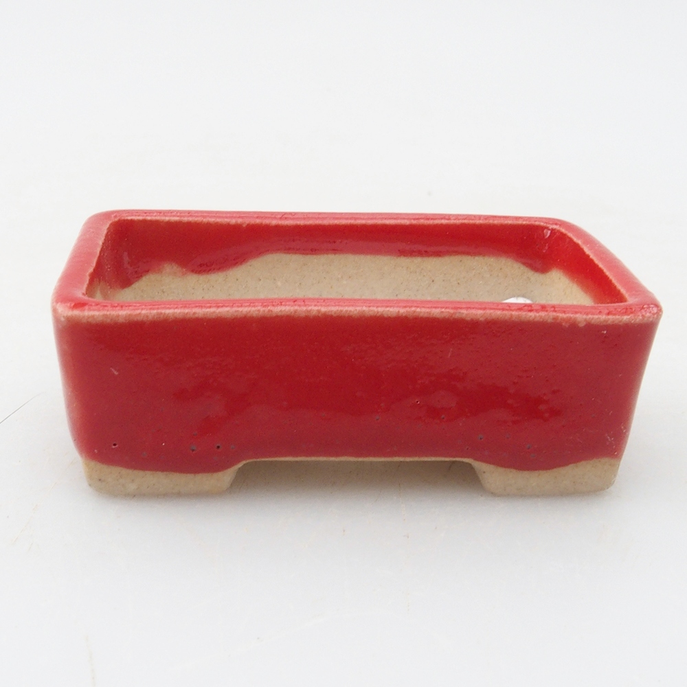 Mini bonsai miska  5 x 3 x 2 cm, farba červená