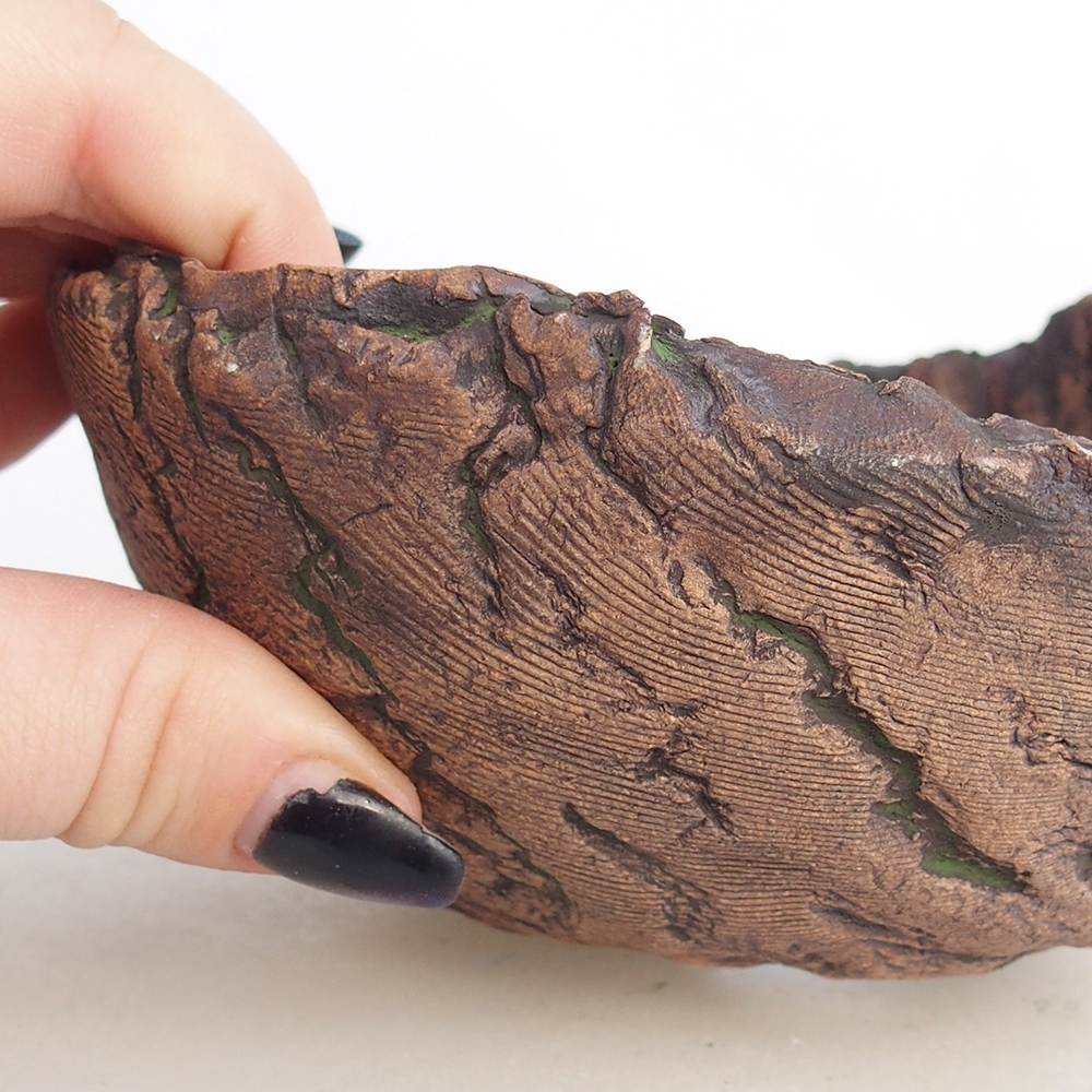 Keramická mušľa 13 x 13 x 7 cm , farba zelená