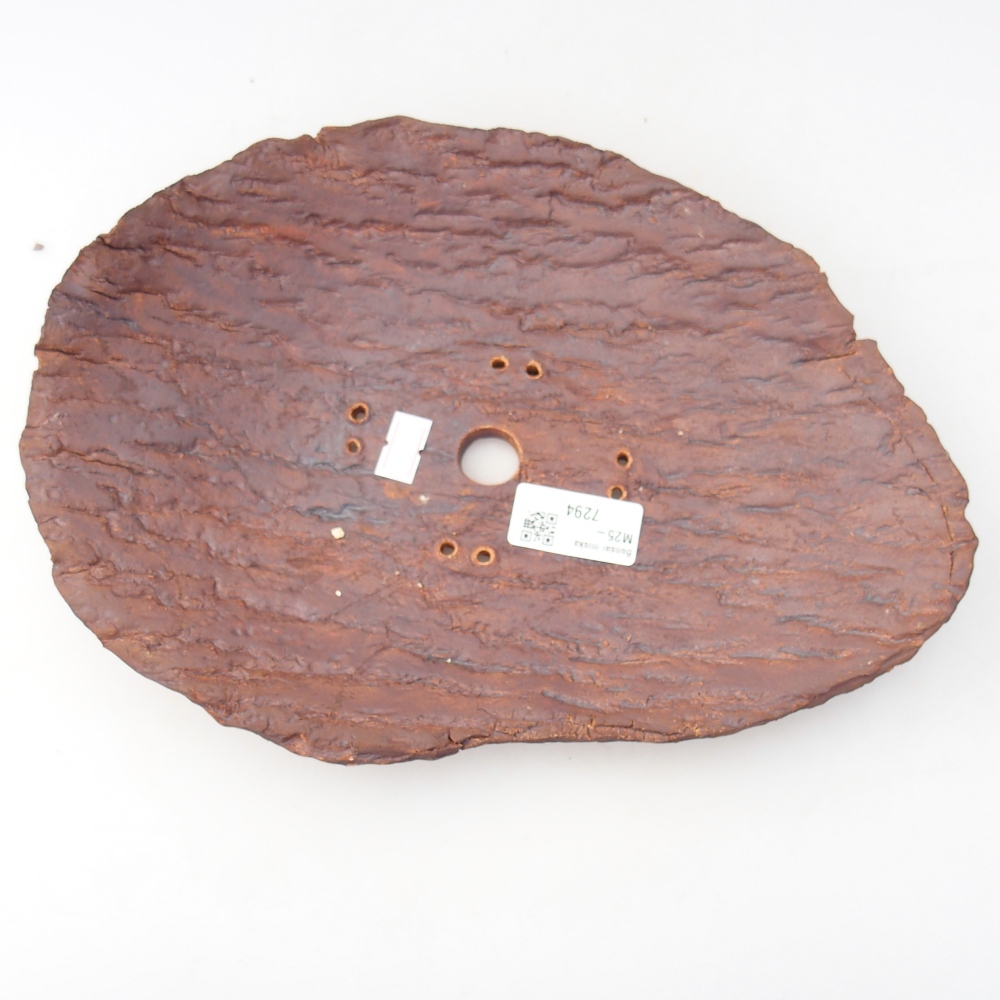 Keramická mušľa 28 x 20 x 5 cm , farba hnedá