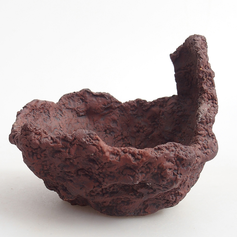 Keramická mušľa 9 x 7,5 x 9 cm , farba hnedá