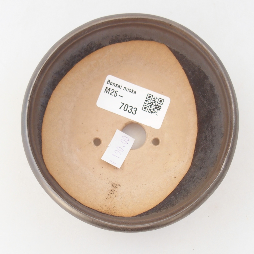 Keramická miska na bonsaje 10 x 10 x 5 cm, farba kovu