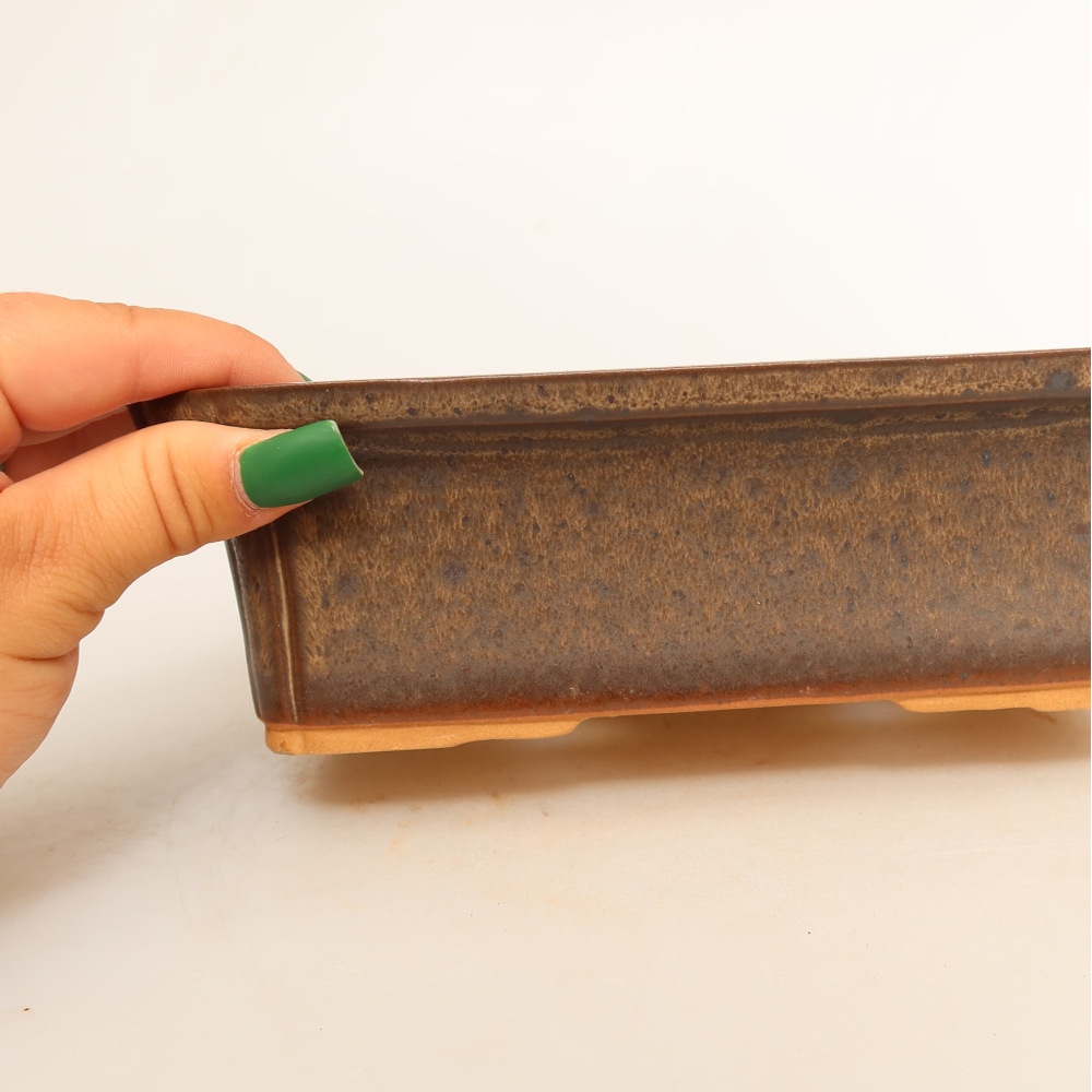 Keramická miska  20 x 15,5 x 5,5 cm, farba hnedá
