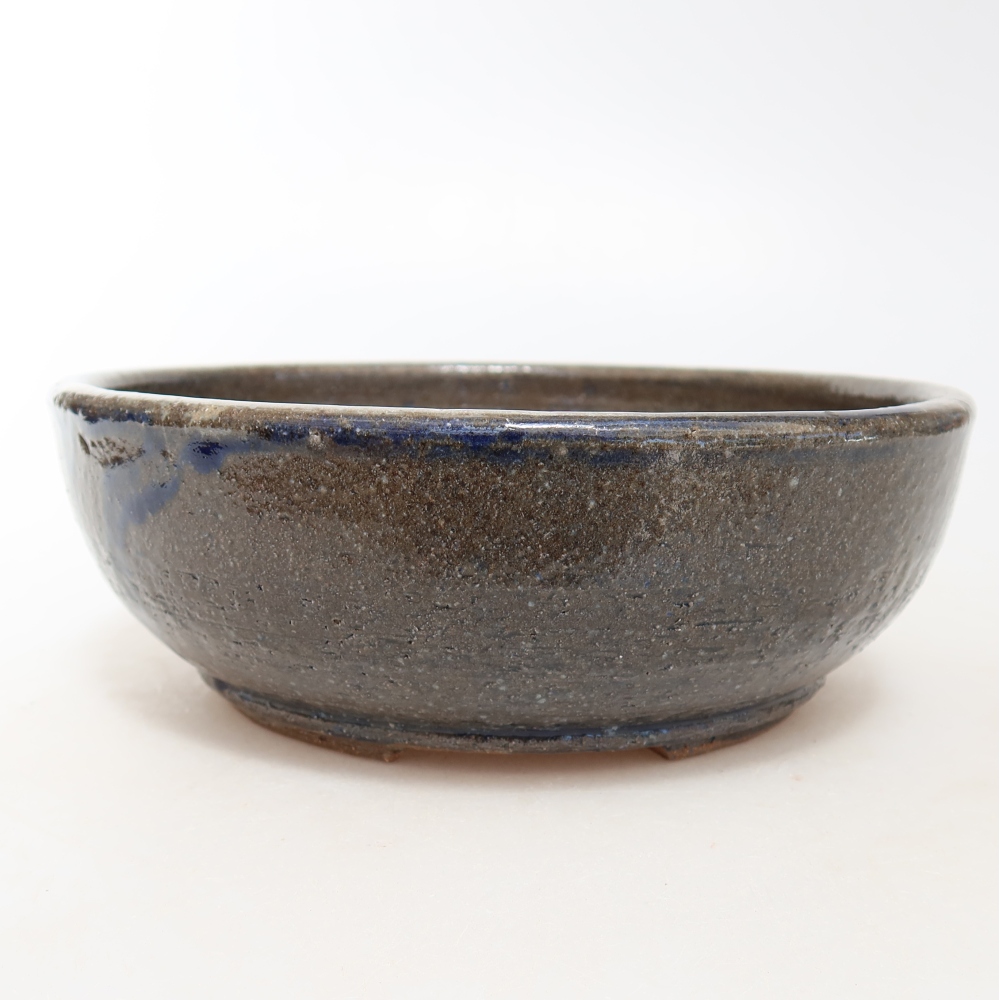 Keramická miska na bonsaje 17 x 17 x 6 cm, farba sivá