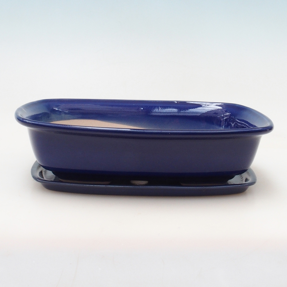 Bonsai miska + podmiska H08 – 25 x 19,5 x 6 cm.