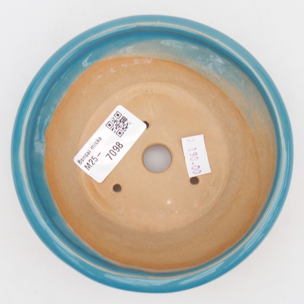 Keramická miska na bonsaje 13,5 x 13,5 x 5 cm, farba modrá