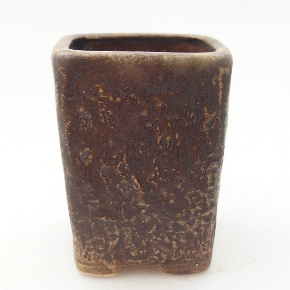 Keramická bonsai miska 5 x 5 x 6,5 cm, farba hnedá
