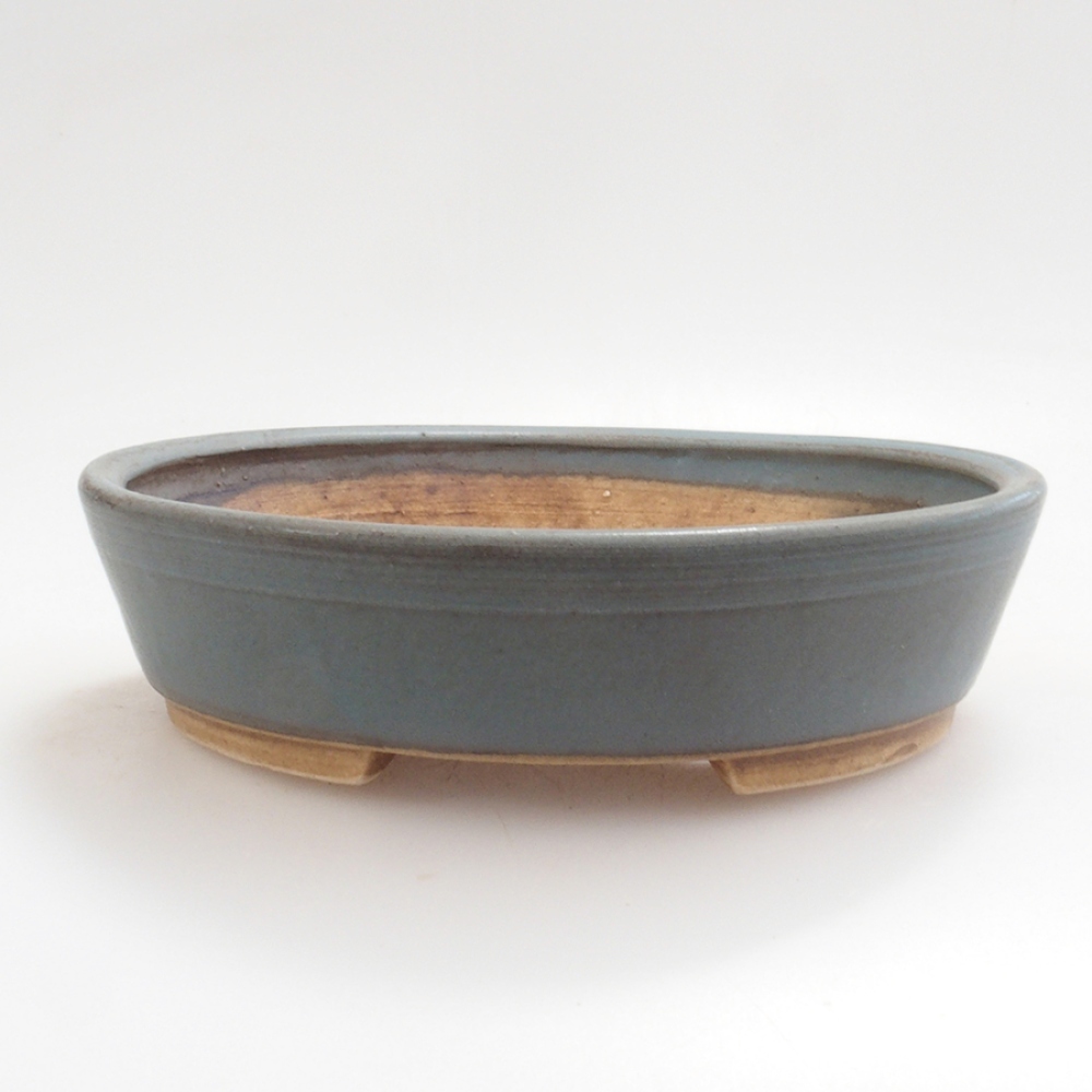Keramická bonsai miska 15 x 13,5 x 3,5 cm, farba modra
