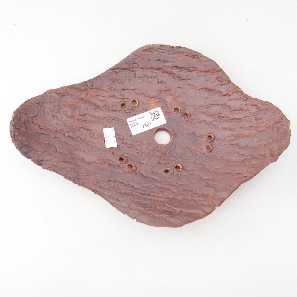 Keramická mušľa 27,5 x 19,5 x 6 cm , farba hnedá