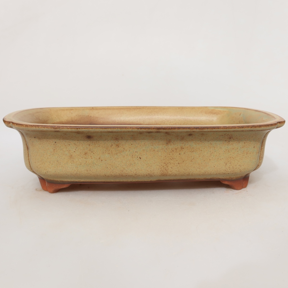 Keramická miska  24 x 17 x 6 cm, farba zeleno-béžová