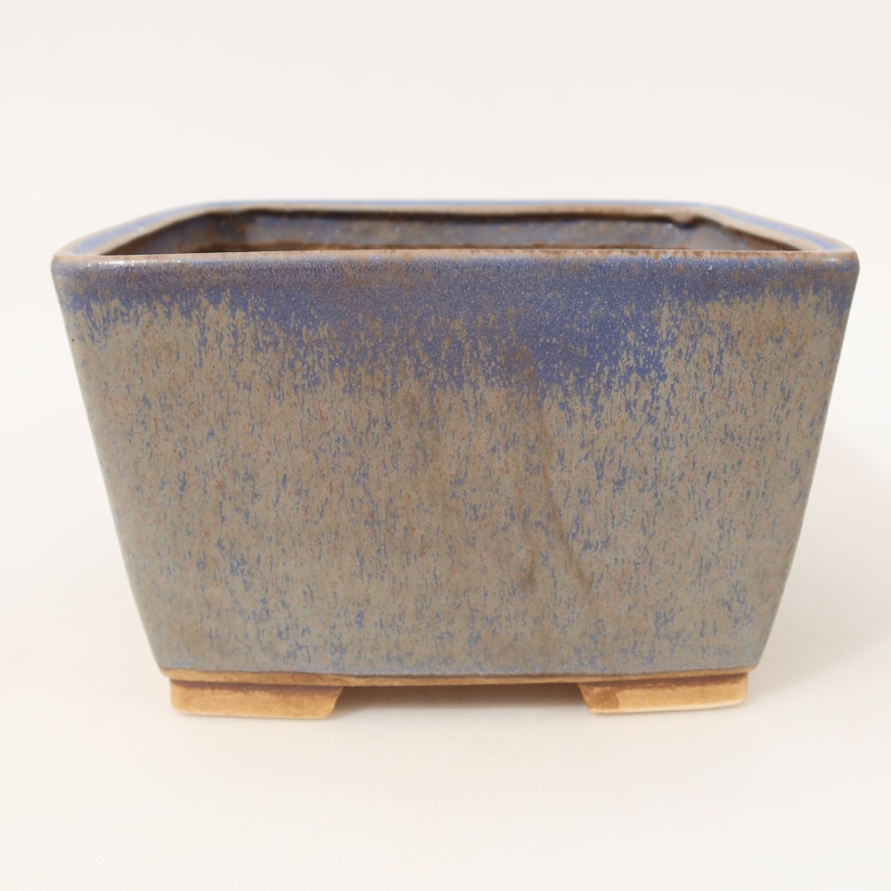 Keramická miska na bonsaje 16 x 16 x 10 cm, farba modrá