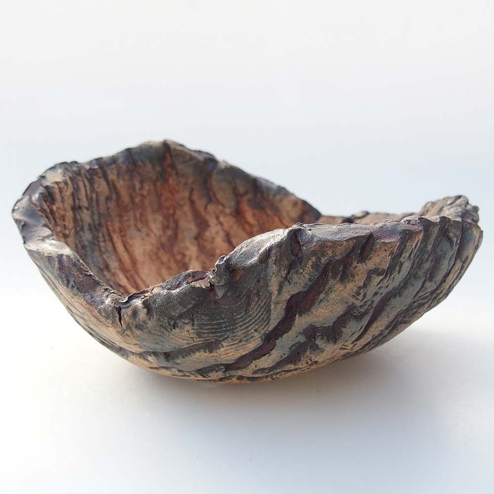 Keramická mušľa 13 x 12,5 x 7 cm, farba fialová