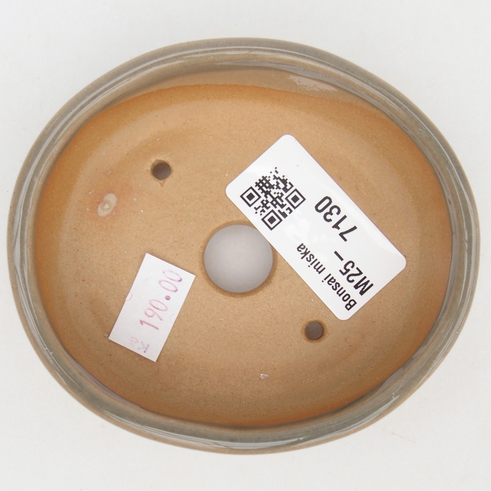 Keramická miska na bonsaje 9,5 x 8 x 3 cm, sivá