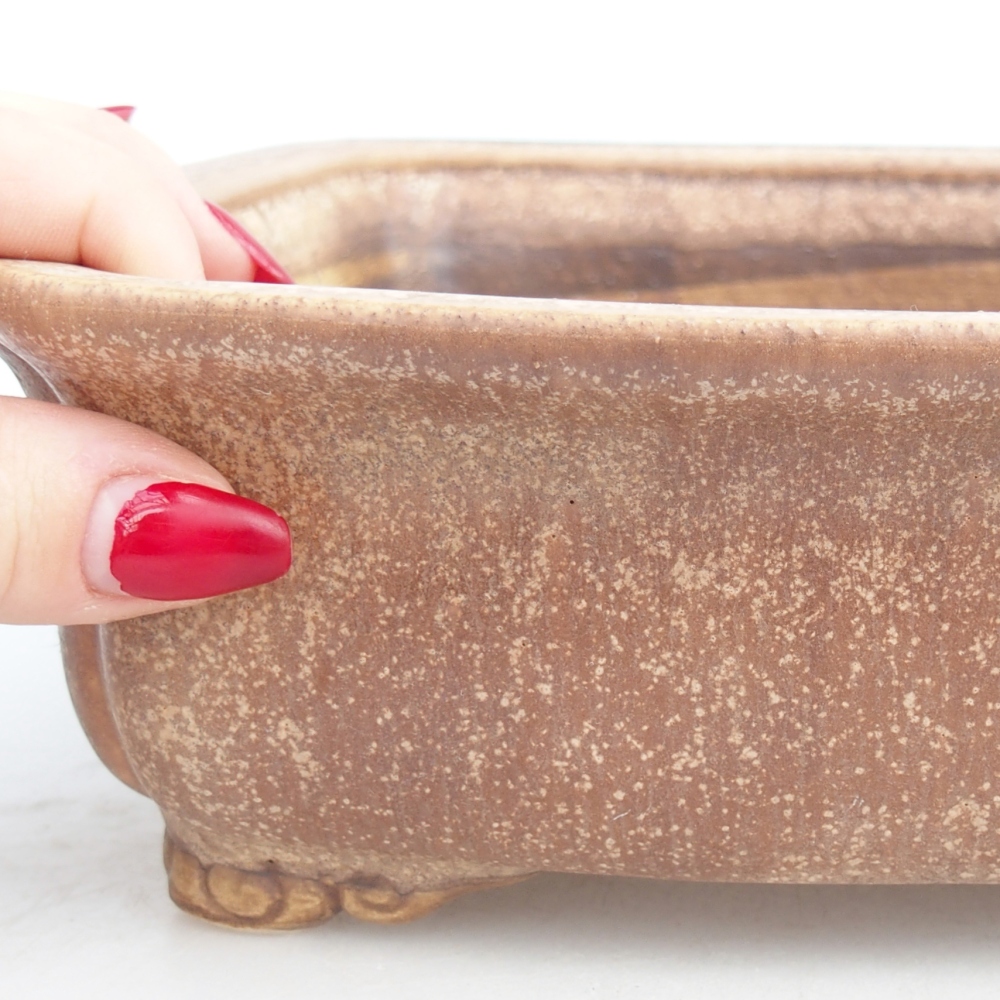 Keramická miska na bonsaje 25 x 20 x 7,5 cm, ružová