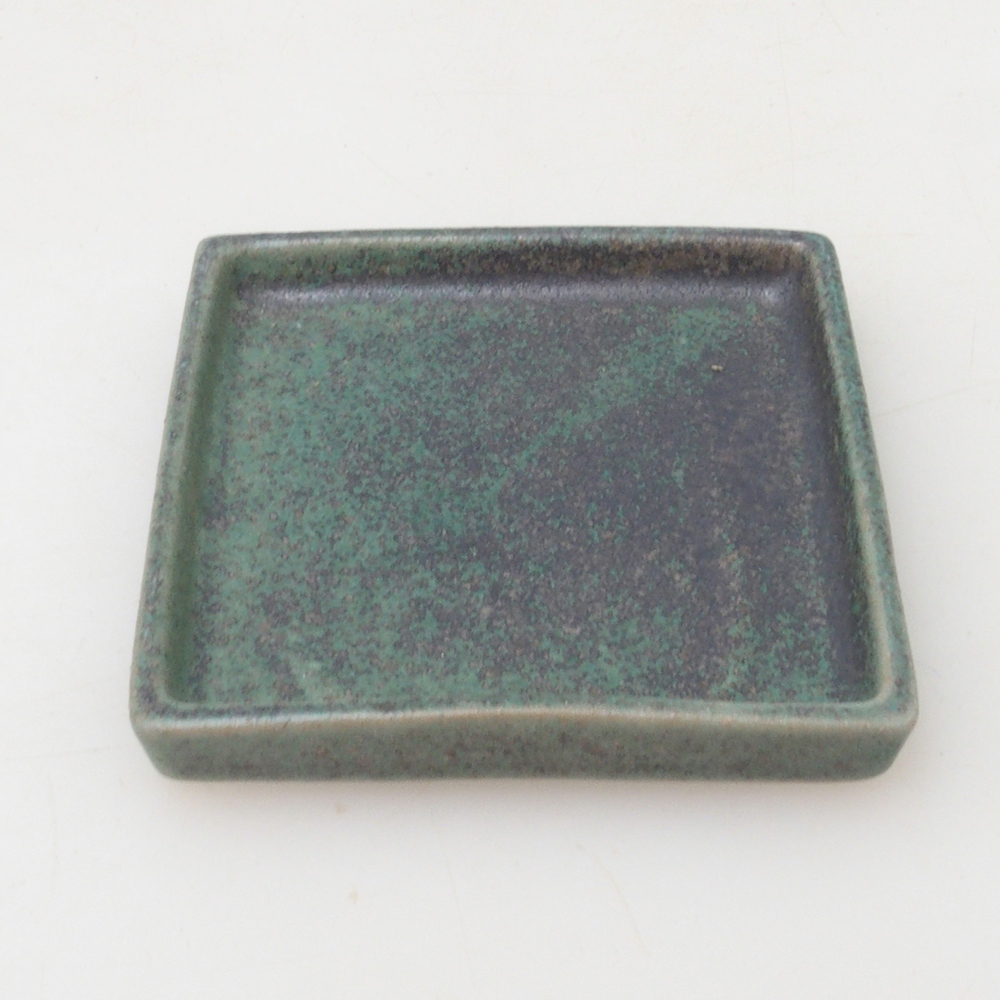 Bonsai podmiska štvorc S - 8 x 8 x 1 cm - zelená