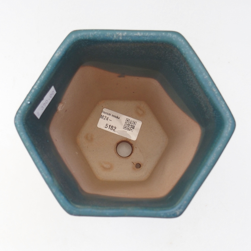 Keramická bonsai miska 13 x 11,5 x 17 cm, farba modra