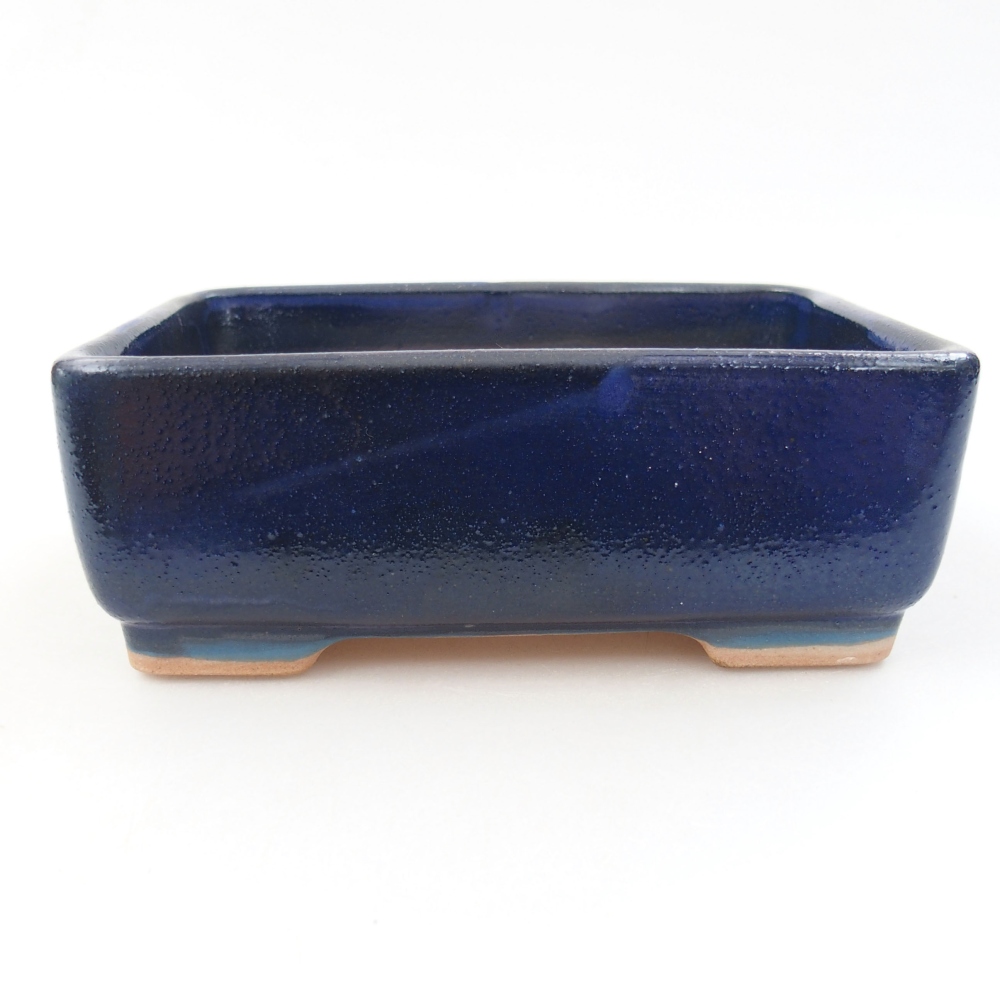 Keramická bonsai miska 14,5 x 11 x 5,5 cm, farba modra