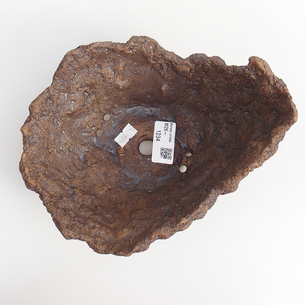 Keramická mušľa 19 x 15 x 14 cm , farba hnedá