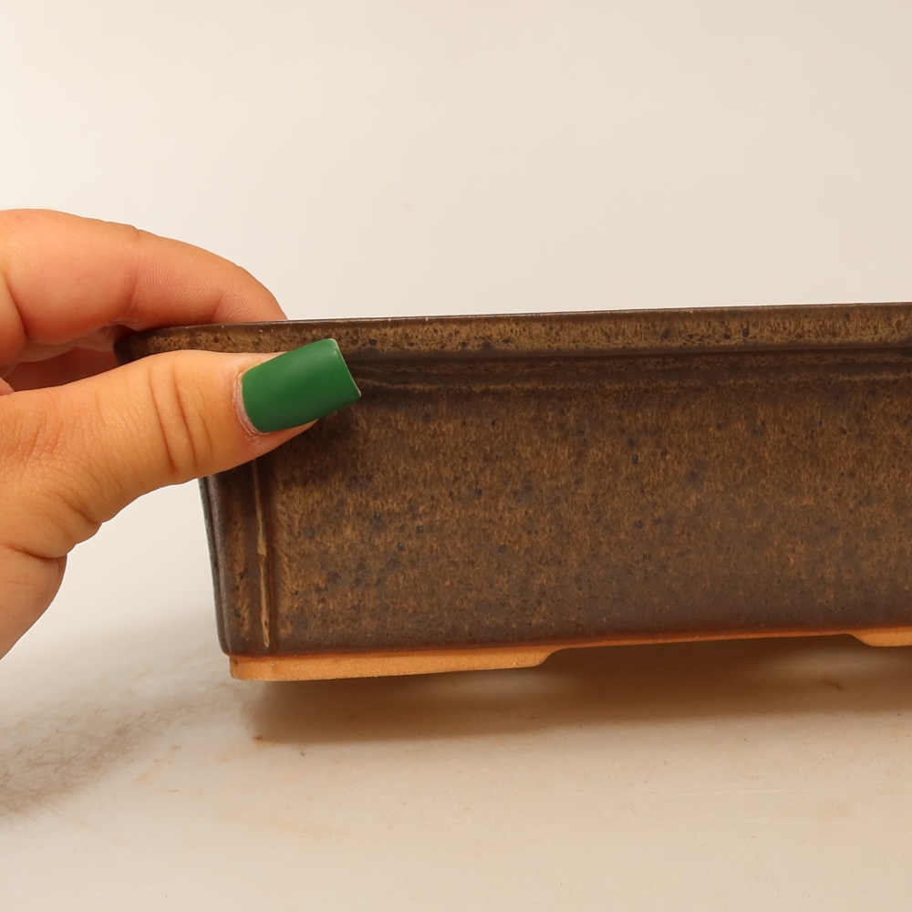 Keramická miska  20 x 15,5 x 5,5 cm, farba hnedá