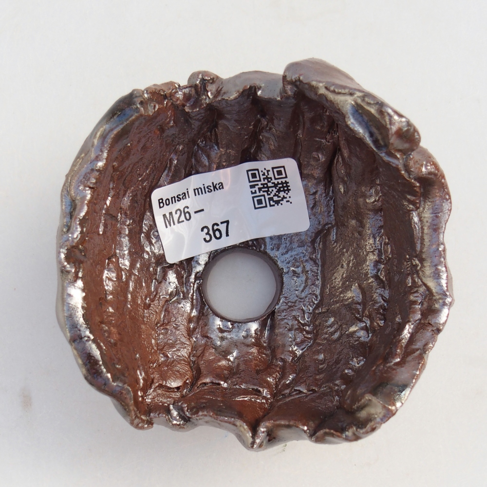 Keramická mušľa 9 x 8,5 x 4 cm , farba hnedá