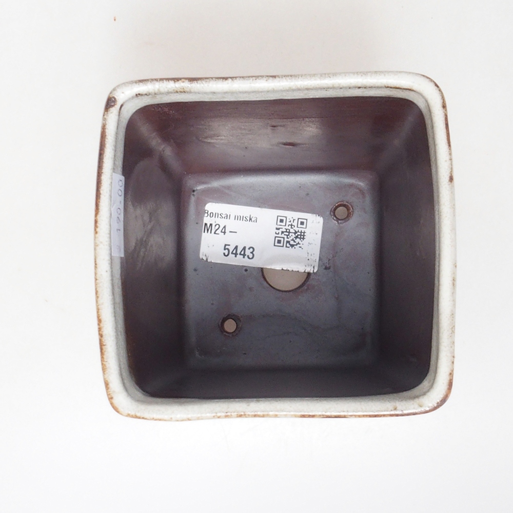 Keramická bonsai miska 8,5 x 8,5 x 11 cm, farba biela