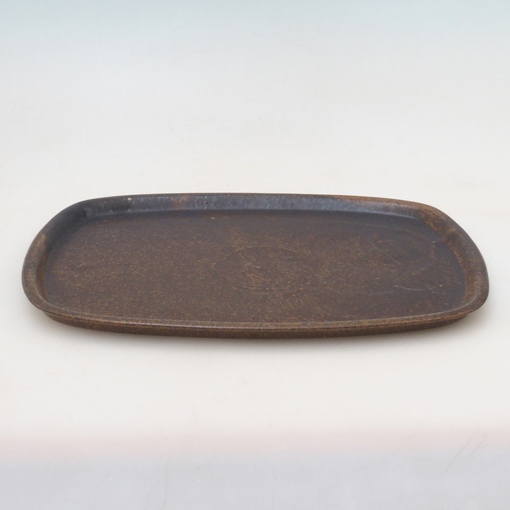 Keramický tanier H10 – 34 x 23,5 x 1,5 cm – hnedý