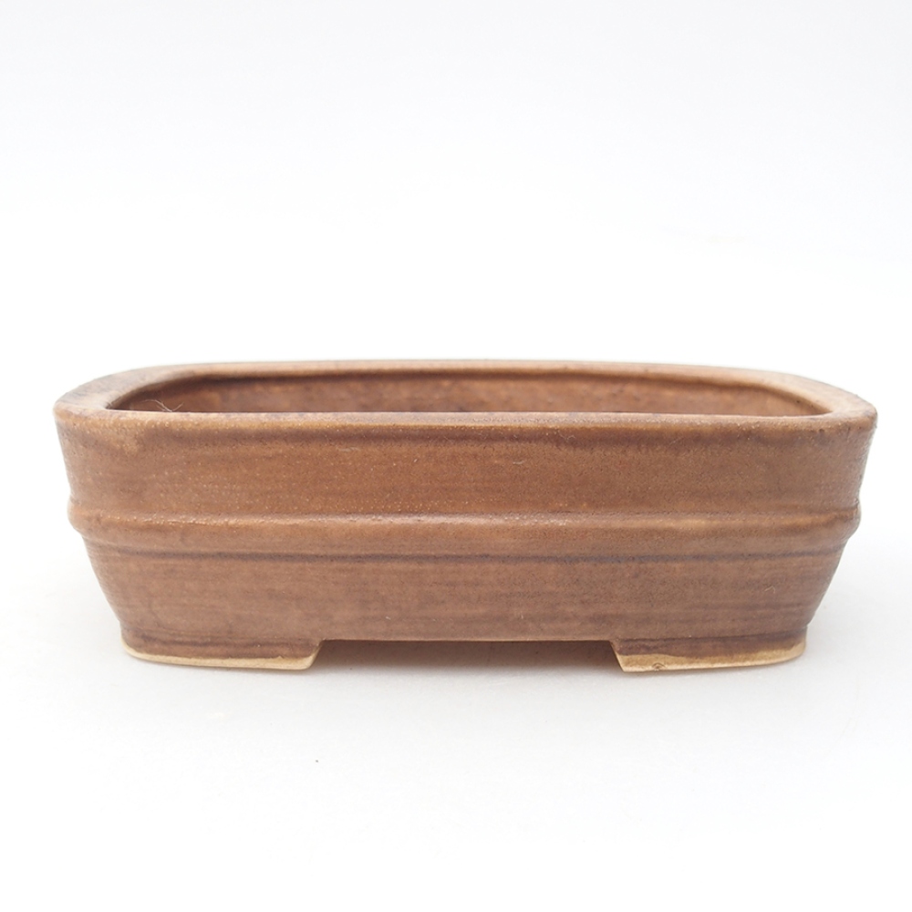 Keramická bonsai miska 14,5 x 11,5 x 4 cm, farba hnedá