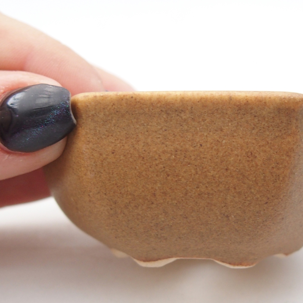 Mini bonsajová miska 7 x 6 x 3 cm, hnedá