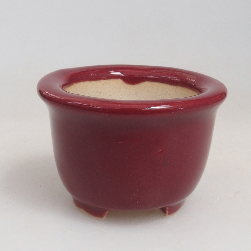 Mini bonsai miska 3,5 x 3,5 x 2,5 cm, farba vínová