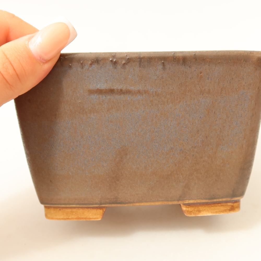 Keramická miska na bonsai 13 x 13 x 8 cm, farba modrá