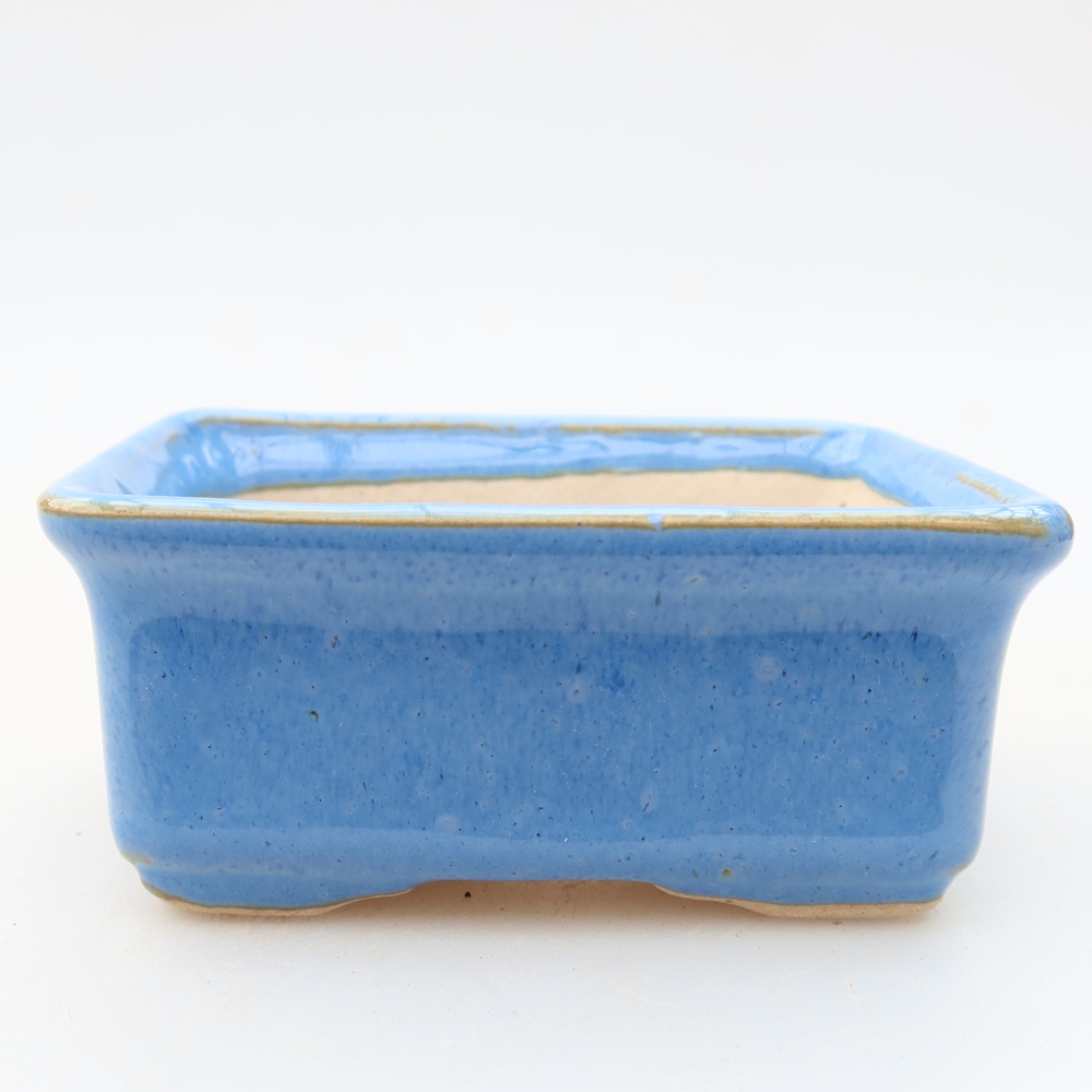 Keramická miska na bonsaje 8 x 6,5 x 3,5 cm, farba modrá